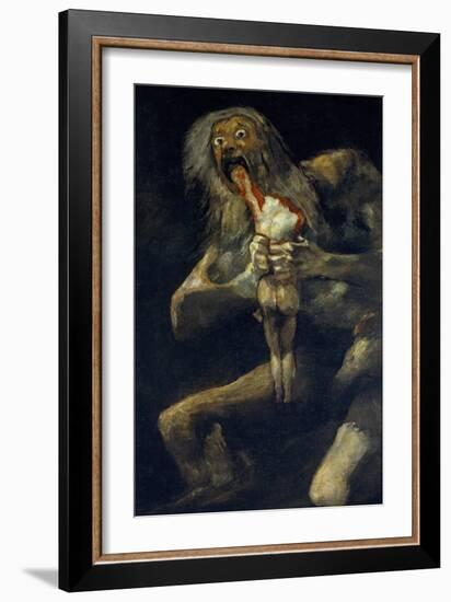 Saturn Devouring His Son-Francisco de Goya-Framed Premium Giclee Print