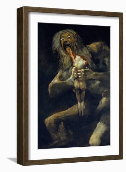 Saturn Devouring His Son-Francisco de Goya-Framed Giclee Print