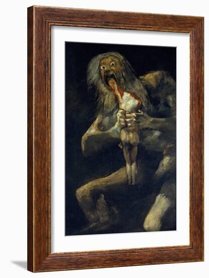 Saturn Devouring His Son-Francisco de Goya-Framed Giclee Print