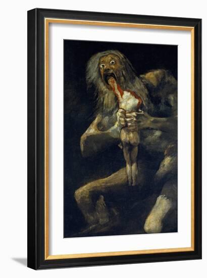 Saturn Devouring His Son-Francisco de Goya-Framed Giclee Print