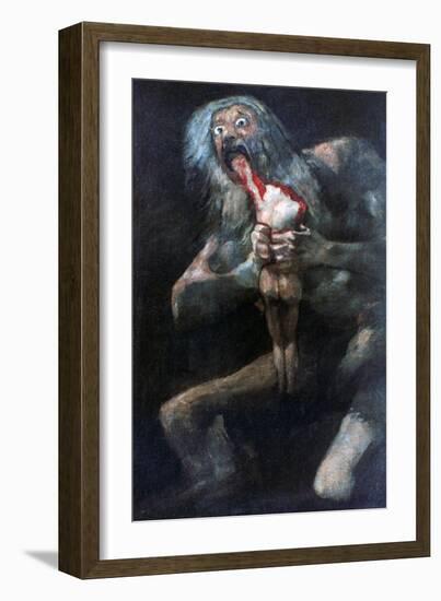 Saturn Devouring One of His Children, 1821-1823-Francisco de Goya-Framed Giclee Print