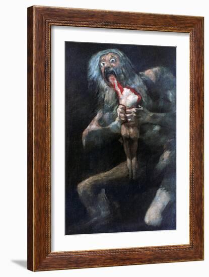 Saturn Devouring One of His Children, 1821-1823-Francisco de Goya-Framed Giclee Print