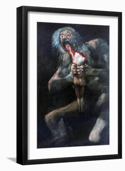 Saturn Devouring One of His Children, 1821-1823-Francisco de Goya-Framed Giclee Print