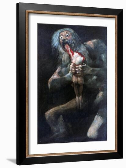 Saturn Devouring One of His Children, 1821-1823-Francisco de Goya-Framed Giclee Print