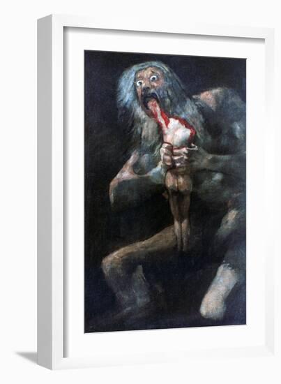 Saturn Devouring One of His Children, 1821-1823-Francisco de Goya-Framed Giclee Print