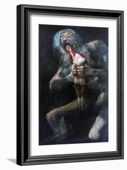 Saturn Devouring One of His Children, 1821-1823-Francisco de Goya-Framed Giclee Print