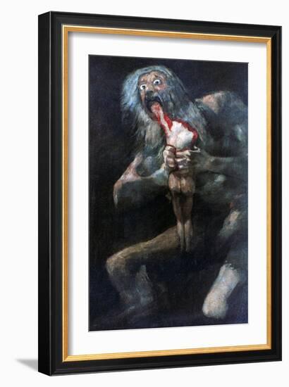 Saturn Devouring One of His Children, 1821-1823-Francisco de Goya-Framed Giclee Print