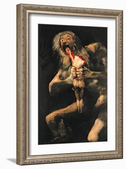 Saturn Devouring One of His Children, 1821-23-Francisco de Goya-Framed Giclee Print