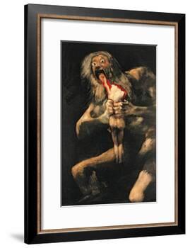 Saturn Devouring One of His Children, 1821-23-Francisco de Goya-Framed Giclee Print