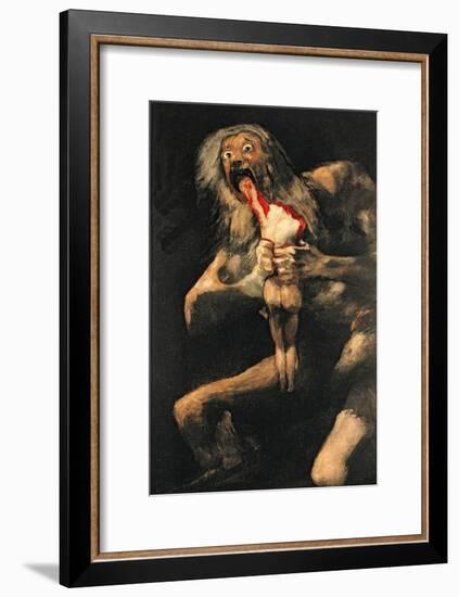 Saturn Devouring One of His Children, 1821-23-Francisco de Goya-Framed Giclee Print