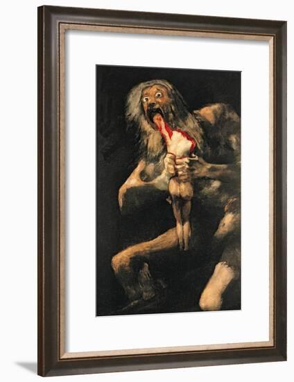 Saturn Devouring One of His Children, 1821-23-Francisco de Goya-Framed Giclee Print