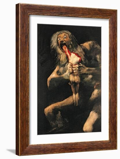 Saturn Devouring One of His Children, 1821-23-Francisco de Goya-Framed Giclee Print