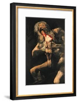 Saturn Devouring One of His Children, 1821-23-Francisco de Goya-Framed Giclee Print