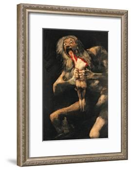 Saturn Devouring One of His Children, 1821-23-Francisco de Goya-Framed Giclee Print