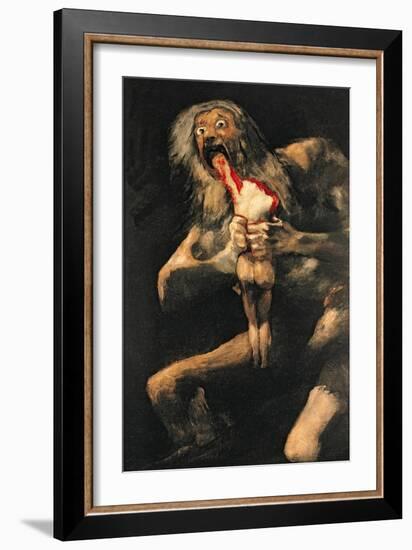 Saturn Devouring One of His Children, 1821-23-Francisco de Goya-Framed Giclee Print