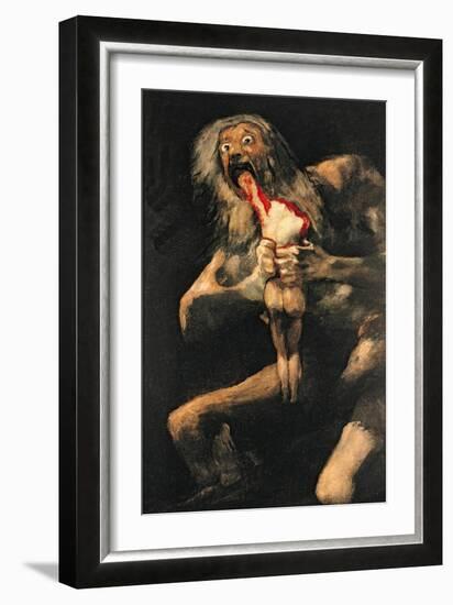 Saturn Devouring One of His Children, 1821-23-Francisco de Goya-Framed Giclee Print