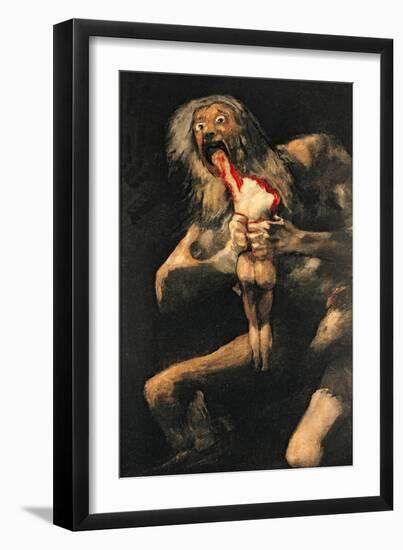 Saturn Devouring One of His Children, 1821-23-Francisco de Goya-Framed Giclee Print