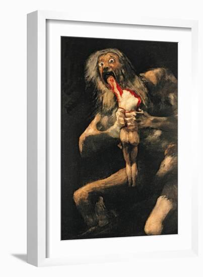 Saturn Devouring One of His Children, 1821-23-Francisco de Goya-Framed Giclee Print