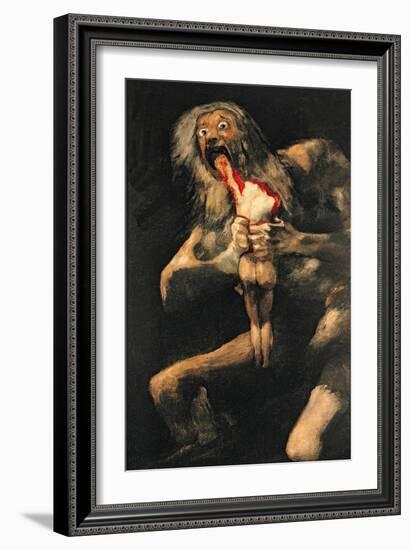 Saturn Devouring One of His Children, 1821-23-Francisco de Goya-Framed Giclee Print