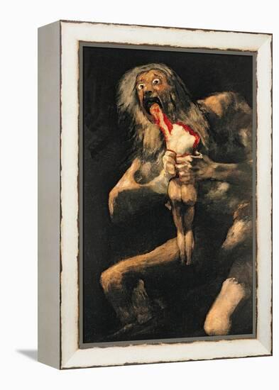 Saturn Devouring One of His Children, 1821-23-Francisco de Goya-Framed Premier Image Canvas