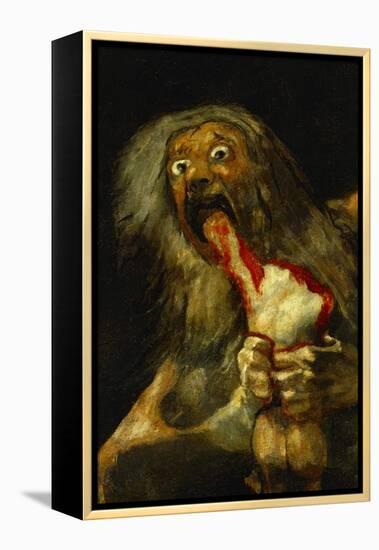 Saturn Devouring One of His Sons, Detail, from the Series of Black Paintings-Francisco de Goya-Framed Premier Image Canvas