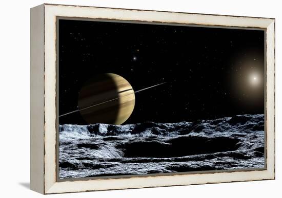 Saturn From Rhea-Chris Butler-Framed Premier Image Canvas