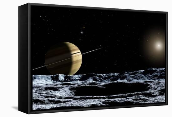 Saturn From Rhea-Chris Butler-Framed Premier Image Canvas