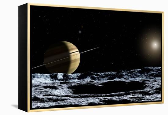 Saturn From Rhea-Chris Butler-Framed Premier Image Canvas