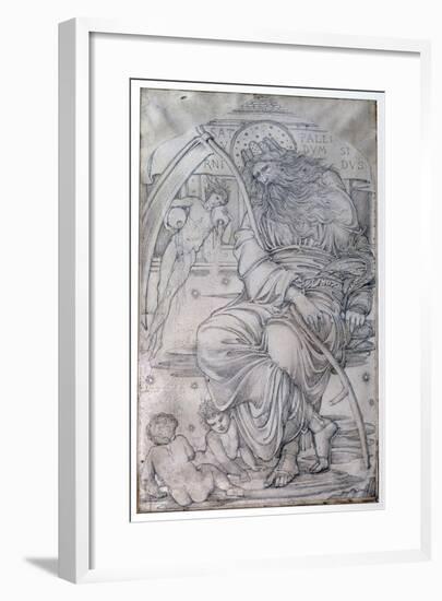 Saturn, from 'The Planets' a Series of Window Designs-Edward Burne-Jones-Framed Giclee Print