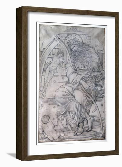 Saturn, from 'The Planets' a Series of Window Designs-Edward Burne-Jones-Framed Giclee Print