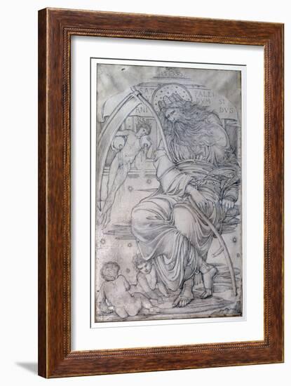 Saturn, from 'The Planets' a Series of Window Designs-Edward Burne-Jones-Framed Giclee Print