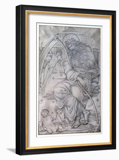 Saturn, from 'The Planets' a Series of Window Designs-Edward Burne-Jones-Framed Giclee Print