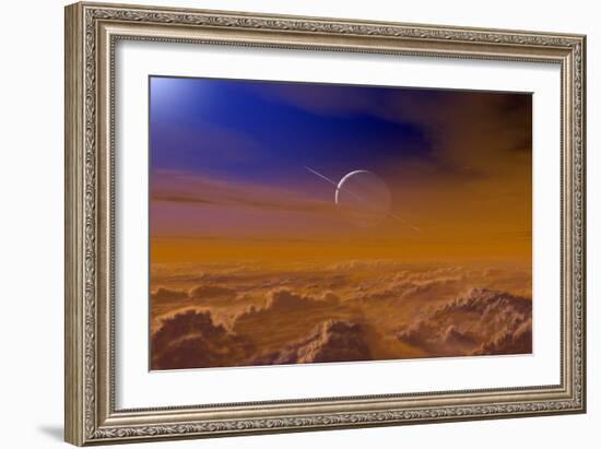 Saturn From the Surface of Titan-Chris Butler-Framed Photographic Print