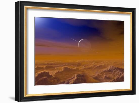 Saturn From the Surface of Titan-Chris Butler-Framed Photographic Print