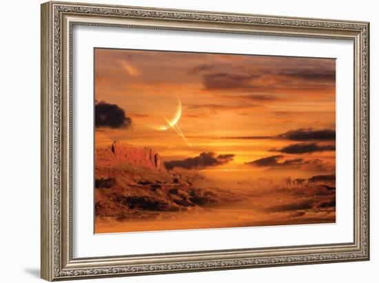 Saturn From Titan-Detlev Van Ravenswaay-Framed Photographic Print