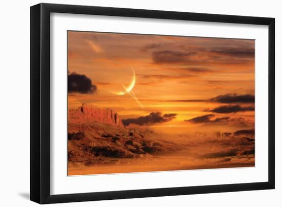 Saturn From Titan-Detlev Van Ravenswaay-Framed Photographic Print