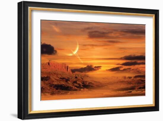 Saturn From Titan-Detlev Van Ravenswaay-Framed Photographic Print