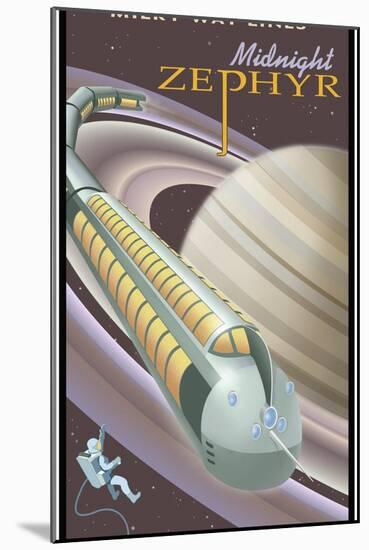 Saturn Midnight Zephyr-Steve Thomas-Mounted Giclee Print