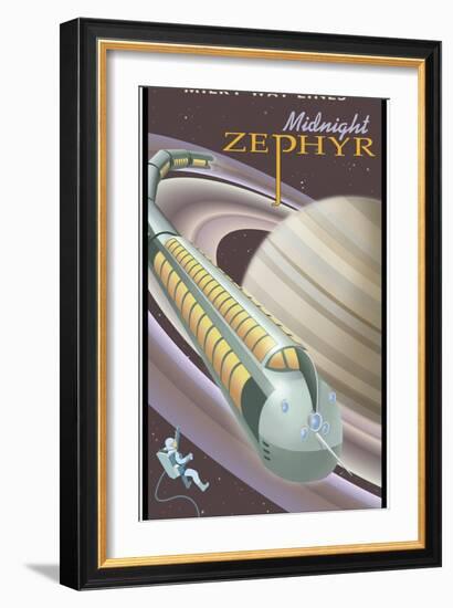 Saturn Midnight Zephyr-Steve Thomas-Framed Giclee Print