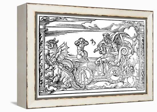 Saturn, Roman God of Time, 1569-null-Framed Premier Image Canvas