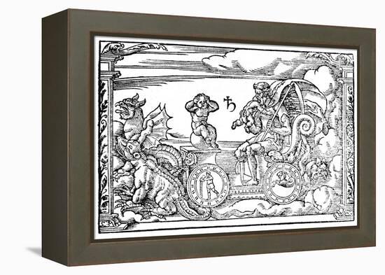 Saturn, Roman God of Time, 1569-null-Framed Premier Image Canvas