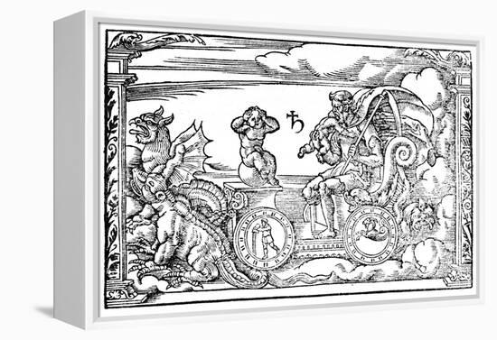 Saturn, Roman God of Time, 1569-null-Framed Premier Image Canvas