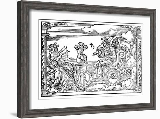 Saturn, Roman God of Time, 1569-null-Framed Giclee Print