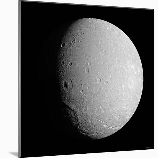 Saturn's Moon Dione-Stocktrek Images-Mounted Photographic Print