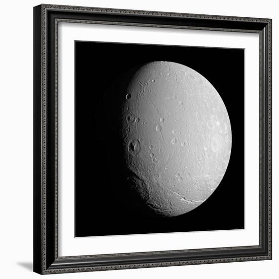 Saturn's Moon Dione-Stocktrek Images-Framed Photographic Print