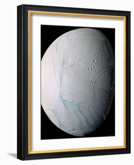 Saturn's Moon Enceladus-Stocktrek Images-Framed Photographic Print