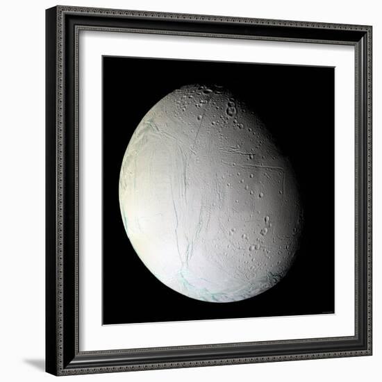 Saturn's Moon Enceladus-Stocktrek Images-Framed Photographic Print