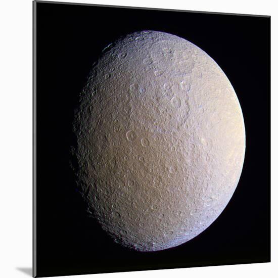 Saturn's Moon Rhea, Cassini Image-null-Mounted Premium Photographic Print