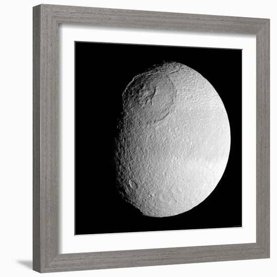 Saturn's Moon Tethys-Stocktrek Images-Framed Photographic Print