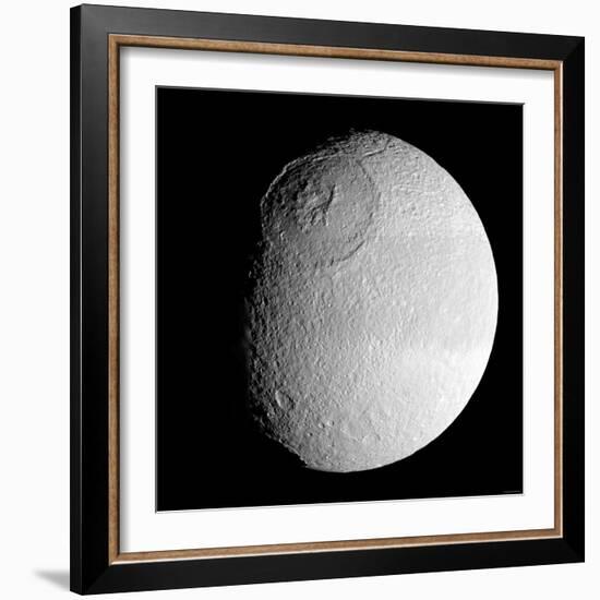 Saturn's Moon Tethys-Stocktrek Images-Framed Photographic Print